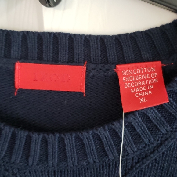 New w Tag IZOD Men's Cotton Sweater XL - Picture 2 of 4